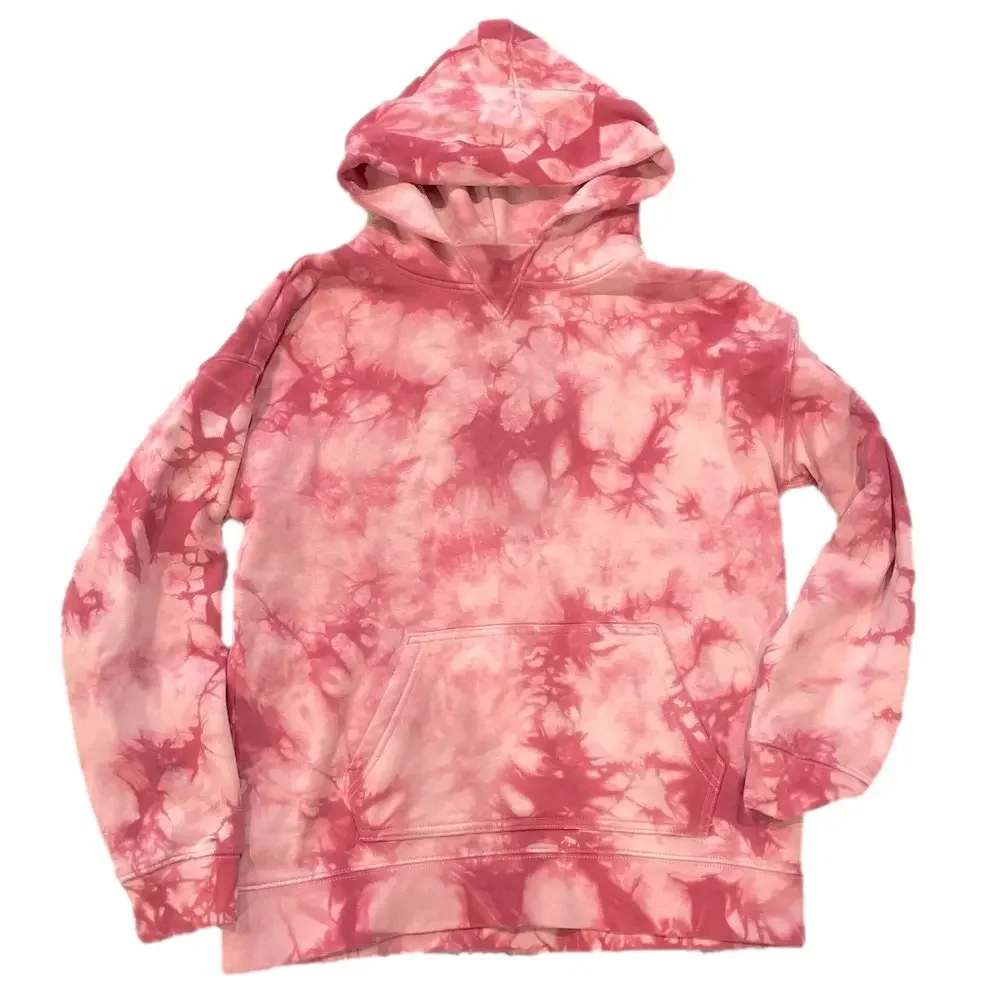 Gap Teen Pink Tie Dye Print Long Sleeve Pullover Hoodie Size 14/16